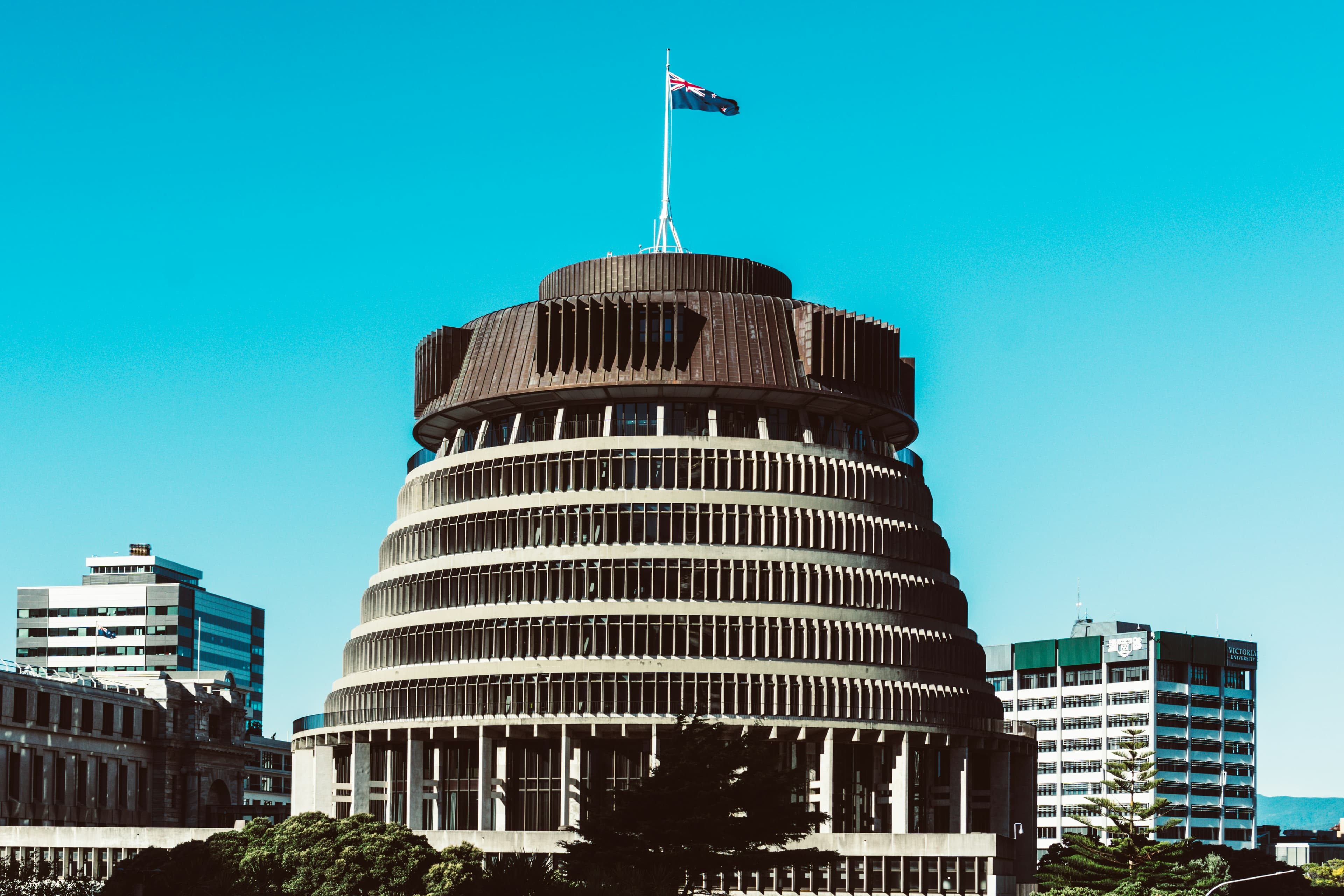 New Zealand Parliament Beehive building, Wellington